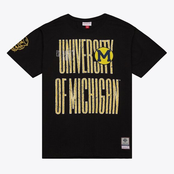 Mitchell & Ness Other - Men's Mitchell & Ness Michigan Wolverines Team OG Premium T-Shirt -Black-S- NWT